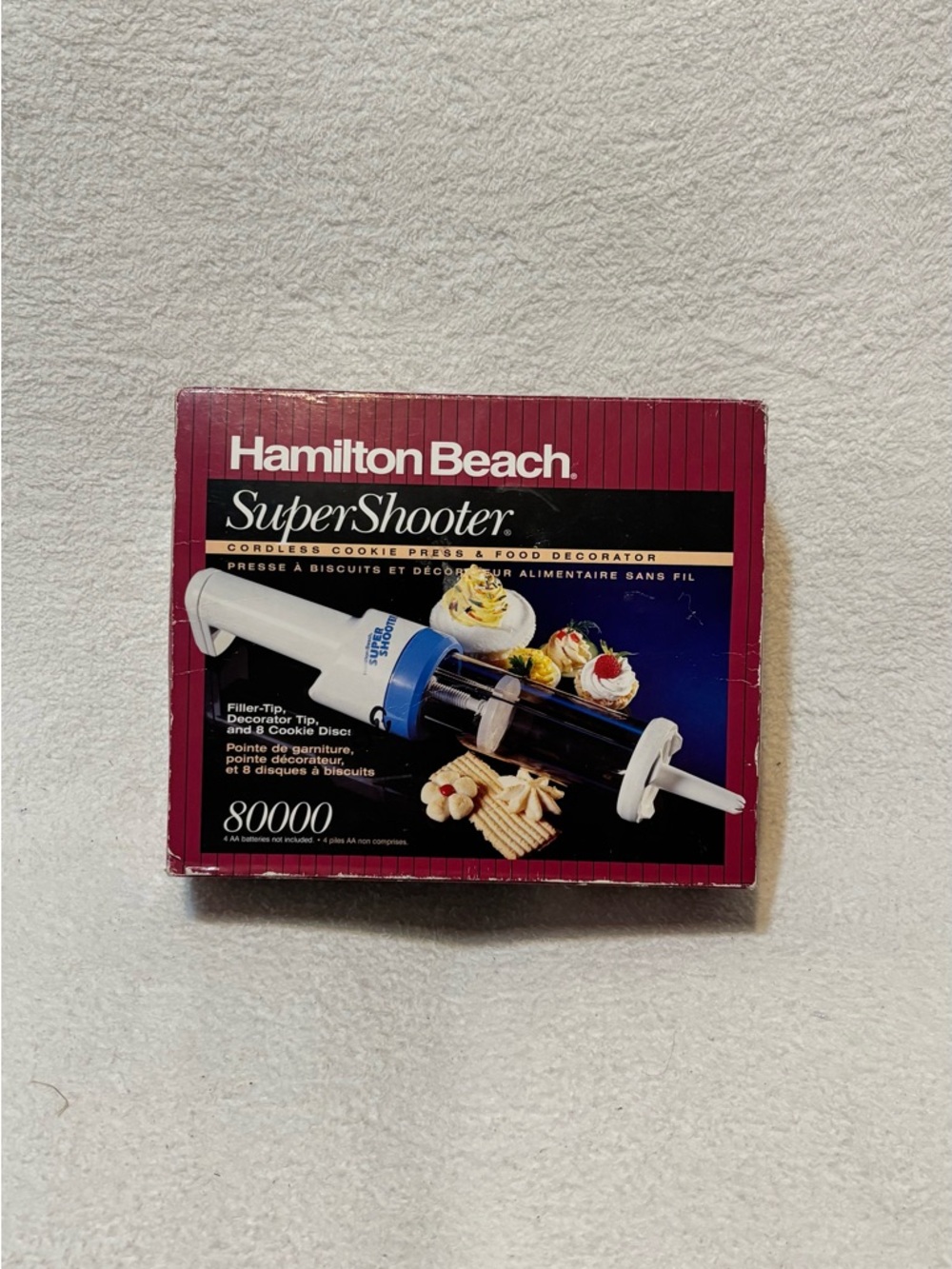Hamilton Beach Cookie Press in Red and Blue Box